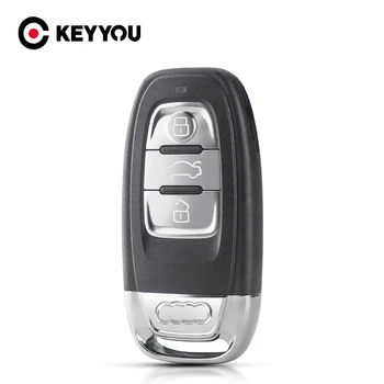 KEYYOU Чехол Для Дистанционного Ключа Автомобиля Audi A4l A3 A4 A5 A6 A8 Quattro Q5 Q7 A6 A8 Чехол Для Ключей Автомобиля Замена 3 кнопок