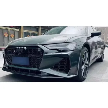 автомобильный обвес из полипропиленового материала для Audi A6 -rs6 2019-2022 автомобильные аксессуары с решеткой rs передний бампер в комплекте с передней кромкой решетки