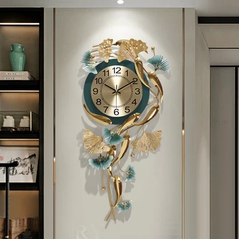 Новейшие скандинавские креативные подвесные настенные часы для гостиной, модные настенные часы для прихожей, современное роскошное украшение стен