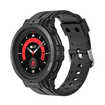 Силиконовый спортивный ремешок для Samsung Galaxy Watch5 Pro 45 мм ремешок Wirstband браслет ремешки для часов