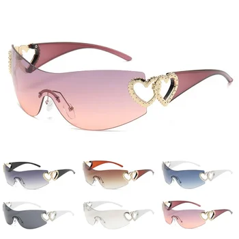 Модные Дизайнерские Солнцезащитные очки для Женщин 2023 Роскошные Трендовые Солнцезащитные очки для Женщин Оттенка Розовых Очков Goggles