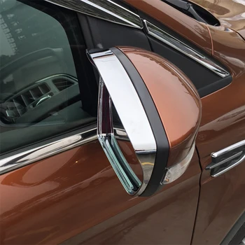Хромированное Автомобильное зеркало заднего вида из АБС-пластика, наклейки для отделки бровей от дождя для Ford Escape Kuga 2013-2018, Аксессуары для стайлинга автомобилей