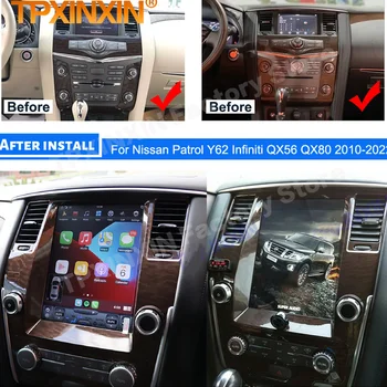 Android 11 Мультимедийный Стерео Для Nissan Patrol Y62 Infiniti QX56 QX80 2010 2011 2012 ~ 2019 2022 GPS Навигация Автоматическое Головное Устройство