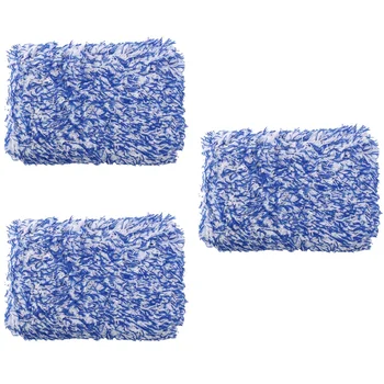 3X Car Soft High-Density Cleaning Супер Мягкая ткань для автомойки из микрофибры Полотенце для автомойки Губчатый блок синего цвета