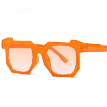 Модные неправильные квадратные солнцезащитные очки Женские Винтажные Красочные Градиентные очки Мужские Уникальные трендовые солнцезащитные очки оттенков UV400
