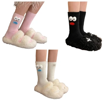 1 пара комфортных носков для пеших прогулок, толстых рабочих мягких носков, женских зимних теплых дышащих шерстяных носков для прогулок
