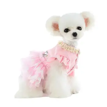 Платье для собак, стильное хлопковое платье-юбка в стиле принцессы, милое женское платье-юбка для домашних животных для путешествий