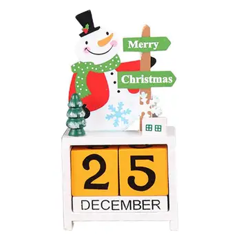 Рождественский календарь с обратным отсчетом времени Рождественский блок обратного отсчета Времени Украшение Переносного рождественского настольного календаря