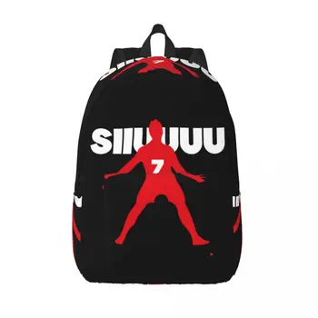 Рюкзак Ronaldo CR7, красная Забавная иллюстрация, Унисекс, велосипедные рюкзаки из полиэстера, модные школьные сумки, рюкзак