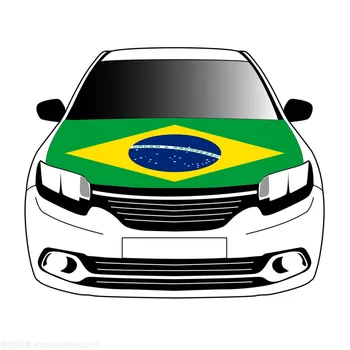 Бразильский флаг флаги крышка капота автомобиля 3.3x5ft / 5x7ft 100% полиэстер, баннер на капоте автомобиля футбольный матч