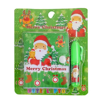 Портативный рождественский блокнот с милым мультяшным рисунком, маленький рождественский блокнот, многофункциональные блокноты с милой подкладкой, кармашек для мини-журнала