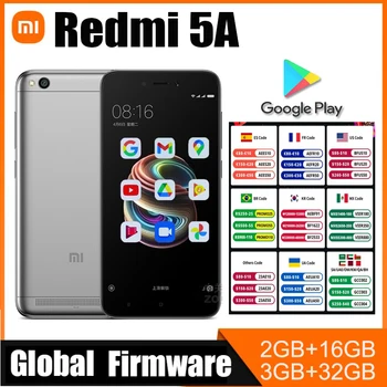 Оригинальный Xiaomi Redmi 5A 3g 32g мобильные телефоны celulares смартфон Мобильные Телефоны Android snapdragon