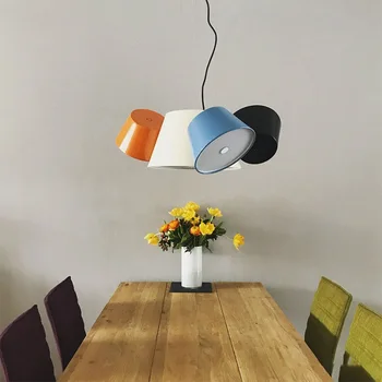 Подвесной светильник в скандинавском цветовом сочетании, современные минималистичные акриловые лампы для гостиной, кухни, декора обеденного стола, Светодиодная люстра