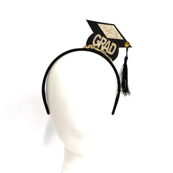 Обруч для волос выпускника, украшение выпускной церемонии, Выпускная повязка на голову, шляпа бакалавра, Выпускной головной убор, мини-шляпа доктора