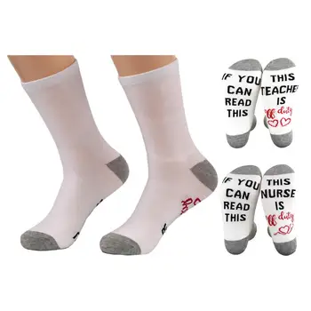 Мужские И женские забавные носки в стиле медсестры, противоскользящие носки, забавные хлопчатобумажные носки средней длины для мужчин и женщин, подарок ко Дню отца на Пасху