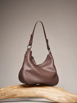 Женская сумка подмышками из воловьей кожи, новый стиль, высококачественная роскошная сумка через плечо, осень-зима, женская сумка-мессенджер из натуральной кожи
