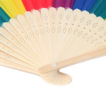 Ручной складной вентилятор Rainbow Dance для свадебных тематических вечеринок, декоративный вентилятор