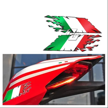Для Vespa GTS GTV Fly Ducati Monster Aprilia MV Triumph Наклейки на бак мотоцикла в стиле итальянского флага 