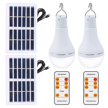 1 комплект светодиодных ламп на солнечной батарее, лампа для кемпинга, солнечная палатка + пульт дистанционного управления для внутреннего и наружного использования