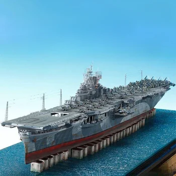 1/350 Комплект модели авианосца USS Yorkshire, собранная вручную модель корабля, Игрушка в подарок, комплект модели военного корабля ВМС