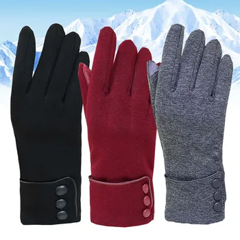 Уличные перчатки из флиса без пуха, перчатки с сенсорным экраном, перчатки на весь палец, лыжные перчатки для защиты рук от ветра, зимние ветрозащитные теплые перчатки