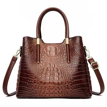Бренд 2023, Женские сумки, известный дизайнер, повседневная сумка-тоут в полоску из крокодиловой кожи, Высококачественные Сумки через плечо Sac A Main J6
