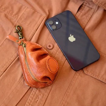 Сумка для ключей AETOO, мини-кожаный клатч, мужская сумка для мобильного телефона, Женская сумка для пригородных поездок, карманный кошелек, Простой клатч для хранения