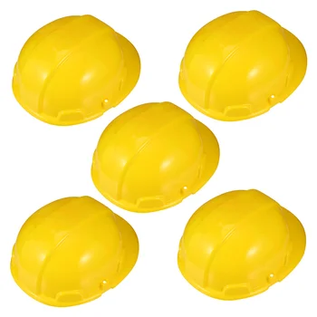 5 шт. игрушечная инженерная шляпа для взрослых для детей, желтые строительные пластиковые рабочие кепки для малышей