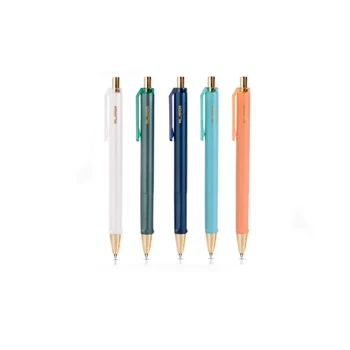 5 шт. Гелевые ручки DELI NS557 черными чернилами 0,5 мм, 5 цветов, школьные принадлежности для студентов, канцелярские принадлежности