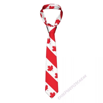 Галстуки с флагом Канады для мужчин и женщин, повседневные костюмы с галстуками в клетку, тонкие галстуки для свадебной вечеринки, галстуки Gravatas Для подарка Proud