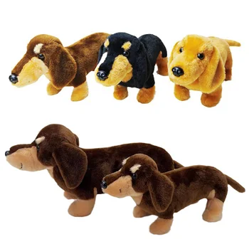 25 см имитация Кавайной собаки-таксы Плюшевые игрушки Мягкие животные кукла мультяшный щенок Детский день рождения Рождественский подарок