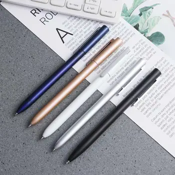 Многофункциональная сдержанная шариковая ручка, Гладкая деловая ручка из алюминиевого сплава толщиной 0,5 мм, Металлическая гелевая ручка, Шариковая ручка для вывесок, Вращающиеся ручки