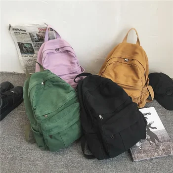 Холщовый рюкзак для колледжа, женский школьный рюкзак высокого качества, повседневные универсальные женские сумки для путешествий, школьные сумки для девочек