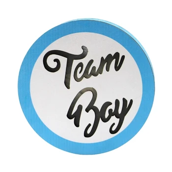 Вывеска Team Boy, деревянный круглый орнамент со светодиодной подсветкой для украшения детского душа