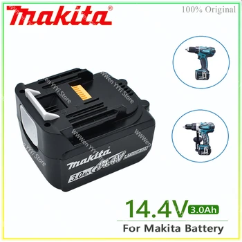 14,4 В Makita 3000 мАч BL1430 BL1415 BL1440 196875-4 194558-0 195444-8 3.0Ah 14,4 В Makita аккумуляторная батарея для светодиодного индикатора