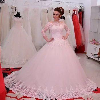 Настоящее бальное свадебное платье с рукавом 3/4 размера Плюс 2022, Элегантное платье для матери невесты