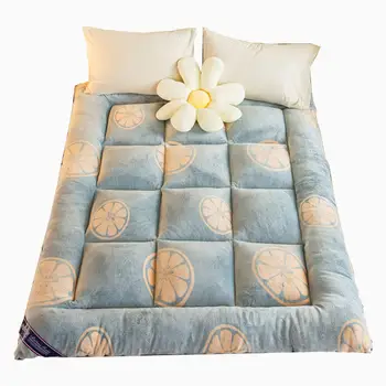 Матрас, мягкая подушка, домашняя утолщенная теплая односпальная кровать, студенческое общежитие, бархатный татами со снежинками, стеганое одеяло