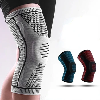 Силиконовый полный коленный бандаж для медиальной поддержки надколенника Прямая Поставка Защита от сжатия Спортивные Накладки для бега в баскетбол новинка