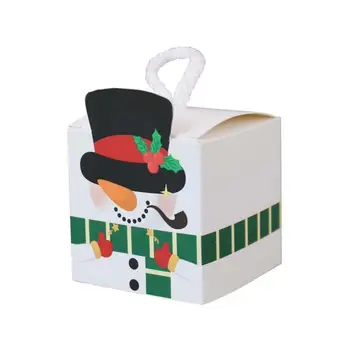 Бумажная коробка для рождественских подарков, 50 шт., картонная коробка для рождественских подарков, Переносные сезонные украшения для мини-игрушек, Аксессуары для волос, Конфеты
