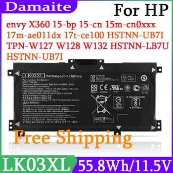 Аккумулятор LK03XL для HP Envy X360 15-bp 15-cn 15m-cn0xxx 17m-ae011dx 17t-ce100 HSTNN-UB7I TPN-W127 W128 W132 HSTNN-LB7U HSTNN-UB7I