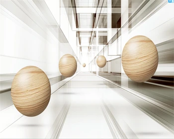 beibehang Пользовательские 3D обои трехмерное абстрактное пространство наука и техника чувство деревянного шара ТВ настенные обои