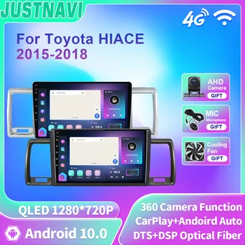 Головное Устройство JUSTNAVI QLED Autostereo Для Toyota HIACE 2015-2018 Автомобильное Радио Мультимедийная Навигация GPS Auto Android 10 Carplay 2Din