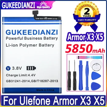 Аккумулятор GUKEEDIANZI 5850 мАч для аккумуляторов Ulefone Armor X3 X5