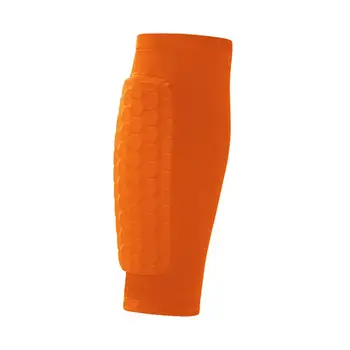 Футбольные леггинсы Эластичный компрессионный рукав для голени с сотовыми накладками для молодежи и взрослых, ударопрочная голень для футбола
