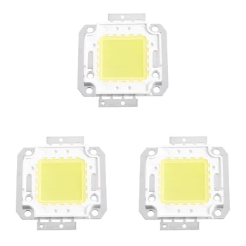 3X Квадратной формы Белая лампа постоянного тока COB SMD Светодиодный Модульный чип 30-36 В 20 Вт