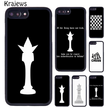Krajews King Chess TPU Пластиковый Чехол Для Телефона iPhone SE2020 15 14 6S 7 8 Plus 11 12 mini 13 Pro X XR XS Max cover shell coque