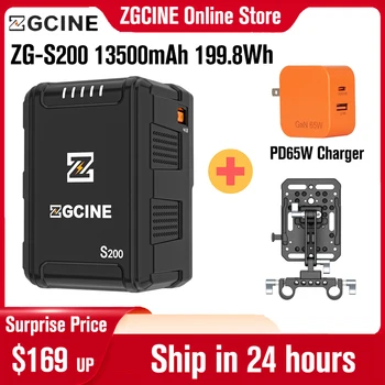 ZGCINE ZG S200 V Mount Battery V-Lock Литиевая Батарея Power Bank Аккумуляторный Блок Вспомогательный Аккумулятор для Камер iPhone Видеосигналы