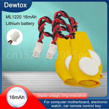 Материнская плата Dewtox ML1220 3V CMOS Перезаряжаемая литиевая батарея для пожарной сигнализации, медицинского инструмента, охранной сигнализации