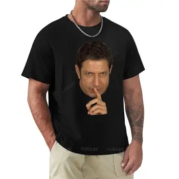 Футболка Jeff Goldblum Shush Face на заказ, футболки, создайте свою собственную летнюю одежду, футболки для мужчин из хлопка