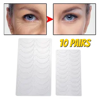 10 пар силиконовых многоразовых силиконовых накладок для глаз против морщин, пластырей для удаления морщин, гелевых пластырей, укрепляющих, подтягивающих, наклейки с маской Eys